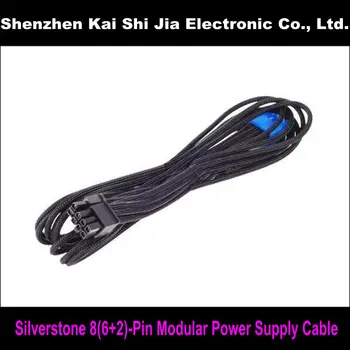Singur negru cu Mâneci 550MM Silverstone 8 (6+2) Pini PCI-E placa Grafica Modular Cablul de Alimentare