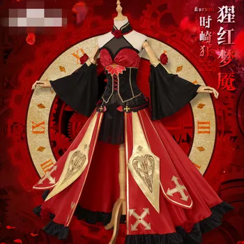 DATA LIVE Tokisaki Kurumi Scarlet Coșmar Cosplay Costum de Craciun-Cadou Femeie Rochie Anime Cosplay