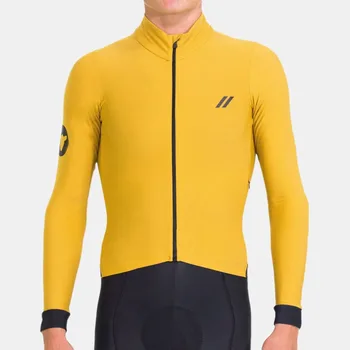 2019 Noi elemente clasice de iarnă lână termica cycing jersey maneci lungi cu bicicleta haine galben /negru transport gratuit