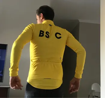 2019 Noi elemente clasice de iarnă lână termica cycing jersey maneci lungi cu bicicleta haine galben /negru transport gratuit