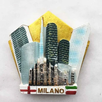 Lychee Viața Milano Clădire Punct De Reper Frigider Magnetice, Autocolant Faimos Peisaj Magnet De Frigider Modern, Bucătărie Acasă Decorare