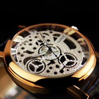 YAZOLE Mens Ceasuri de Top de Brand de Lux Ceas Skeleton Barbati Ceas de Moda pentru Bărbați Ceas de Ceas Relogio Masculino Hombre Saat Wristwtach
