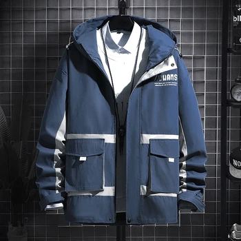 2020 Nou buzunar Bărbați Hip Hop de Marfă Jachete Bombardier haine de Streetwear Palton Mens Îmbrăcăminte exterioară Jacheta cu Gluga Top