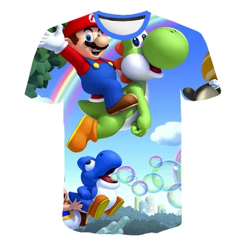 2020 Super Mario 3D desene animate Baieti T shirt pentru Fete Adolescenți Copii tricou pentru Baieti Fete moda Copii 3D tricou Haine