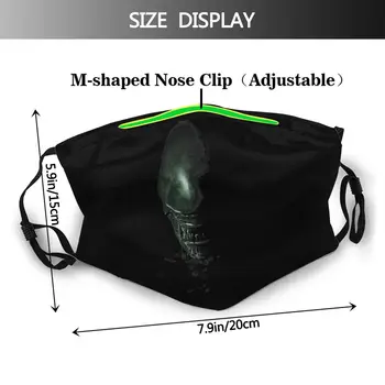 Alien Gura Masca Extraterestru Legământ Masca Faciala Amuzant Moda cu 2 Filtre pentru Adulți