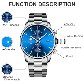 Bărbați Ceas GHEPARD Top Brand de Lux de Afaceri Cuarț Ceas de mână Moda Sport din Oțel Inoxidabil rezistent la apa Ceasul Relogio Masculino