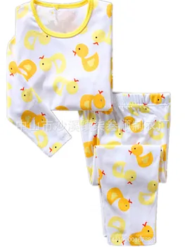 De vânzare cu amănuntul de Rață Băieți, Pijamale, Costume din Bumbac pentru Copii Pijamale Băiatul T-Shirt + Pantaloni Seturi de Copii camasa de noapte, pijamale Copii Pijamale PIJAMALE