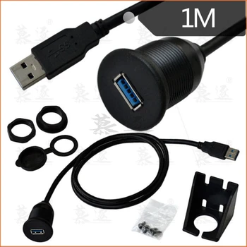 USB 3.0 pe Panoul Flush Mount Cablu de Extensie Cu Catarama pentru Mașină, Camion, Barca, Motocicleta tabloul de Bord 1M 3FT