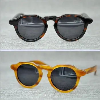 LKK de Mana UNISEX-a făcut Japonez vintage polarizat ochelari de soare ochelari de soare moda fata mica multilaterale ochelari de soare