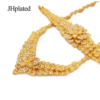 Dubai culoare de aur de 24K seturi de bijuterii pentru femei, cadouri de nunta din Africa de Logodna inel colier cercei bratara set bijuterii set