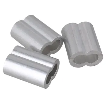 6mm Dublu Manșoane Feliuta de Aluminiu Sertizare Buclă de Sârmă Clip Mâneci Cleme pentru M6 cabluri Pachet de 30