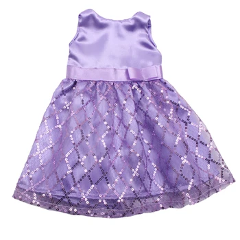 18 inch Fete rochie papusa spumant cocktail rochie de seara Americane nou-născuți haine, jucarii pentru Copii se potrivesc 43 cm baby c396