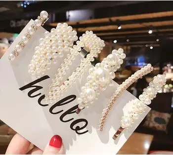 2019 Moda Elegant Geometrice Perle set Agrafe Vânzare Fierbinte Fete Femei Pălării Agrafe de Par Agrafe de par Accesorii de Par Benzi