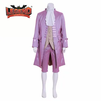 Bărbați rococo colonial costum de lux personalizate cosplay costum violet sacou și pantaloni numai