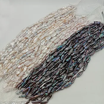 Transport gratuit 39 cm DIY margele perla,BIWA pearl margele, natura de apă dulce pearl cu tăiței forma-latime 8-11mm lungime de 20-30mm.