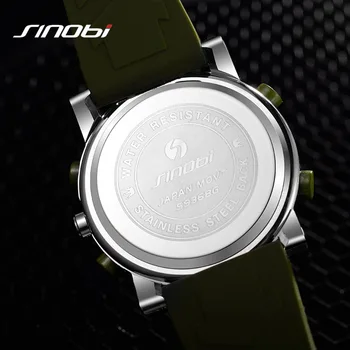 SINOBI Impermeabil Geneva Quartz Sport Rulează Ceas Bărbați Ceas Digital Barbati Cronograf Ceasuri Ceas Relogio Masculino