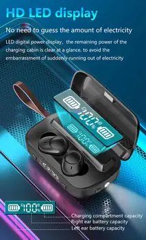 TWS Wireless Bluetooth Casti 5.1 HD Apel Stereo pentru Căști Sport rezistent la apa cu Cască Cu Microfon Dual Mini-Căști pentru Telefon Mobil