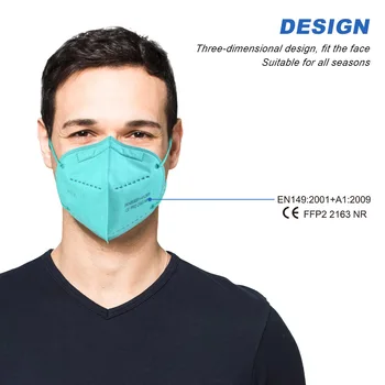 10-100BUC FFP2 Masca Faciala KN95 Masca Protectie Praf Pentru Exterior 5 Straturi Gura Masca KN95 Filtru de aparat de Respirat FPP2 În Stoc