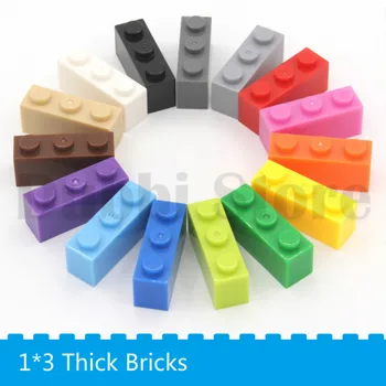 Dubbi 1*3 DIY Bloc Gros de Cărămizi 100g/multe despre 80buc Compatibil cu BRAND CUNOSCUT Jucărie de Învățământ Multicolor