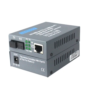 1 pereche HTB-3100AB-25KM/B 100Mbps SC port fiber media converter modul single singură fibră 25KM