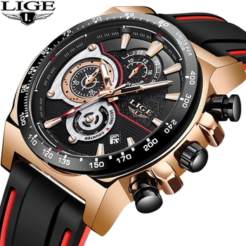 Bărbați Watch Sport luminos cronograf din piele rezistent la apa Brand de Top LIGE de Lux de Moda cuarț ceas de ceas Relogio Masculino 2020