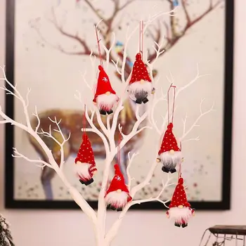 6 Pack Gnome Crăciun Jucării de Pluș Agățat Decoratiuni pentru Pomul de Crăciun Acasă Partid Ornamente copii Cadou de Crăciun