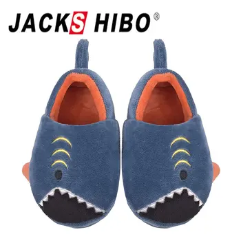 Jackshibo Copilul Papuci Fată Băiat De Iarnă Papuci De Casa Copii Drăguț Animal De Casa Slide-Uri Non Alunecare Cald Ușoare Pantofi De Interior