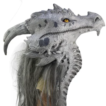 Halloween-Ul Chinez Dinozaur Acoperit Capul Emulsie Oriental Etnice Mitologia Zodiac China Dragon Adult Animal Petrecere De Carnaval Masca