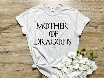 ZBBRDD Mama De Dragoni Tricouri ziua Mamei cadouri tricou Amuzant, Creativ Bumbac Pur de Agrement Sus Tees pentru mama
