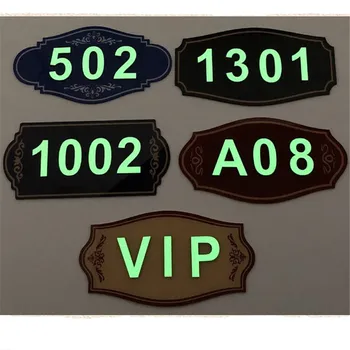 Numere De Casa Iluminat Personalizate Ușa Semn Hotel Guest House Digital De Perete Număr De Autocolante Luminoase Adresa Personalizate Placa