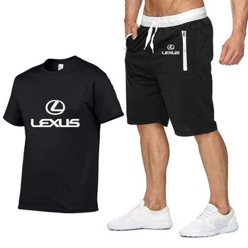 Barbati maneca Scurta Lexus Logo-ul Auto de Vara Mens t Shirt Hip Hop Harajuku Tricou de Bumbac de înaltă calitate Camasi pantaloni costum Sport