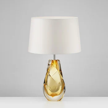 Nordic moda de sticlă cu geamuri lampa de birou living dormitor birou culoare Chihlimbar tabelul lumina loft vaza de luat masa lampă de masă corp de iluminat