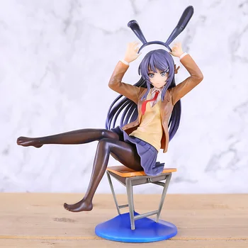 Anime Fata Sakurajima Mai Fata PVC figurina de Colectie Model de Jucărie Drăguț Fată Cifre Anime Cadou De Colectie