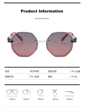 2019 New Sosire Femei Shades ochelari de Soare pentru Femei ochelari de Soare Vintage Femei Supradimensionat ochelari de Soare Rotund Trend Produse 2019