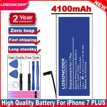 LOSONCOER 4100mAh Pentru iPhone 7 Plus Baterie Pentru Iphone7 Plus Baterie Internă de Înlocuire Batteria vândute cu Amănuntul instrumente kit