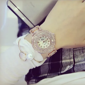 Brand de Lux Diamante, Ceasuri de Aur pentru Femei Doamnelor Cuarț Ceas de mână Brățară din Oțel ceas femei Relogio Feminino Relojes Mujer