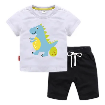 ZWY720 din Bumbac pentru Copii Seturi de Sport de Agrement Boy tricou + pantaloni Scurți Seturi Copilul de Îmbrăcăminte Haine Băiat Copil 2-8 Ani