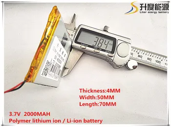 3.7 V,2000mAH,[405070] PLIB; polimer litiu-ion / Li-ion pentru GPS,mp3,mp4,mp5,dvd,bluetooth,model de jucărie