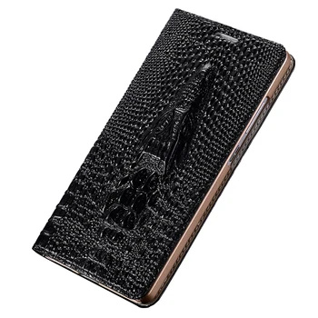 LANGSIDI de Carduri de Flip capacul suportului pentru Samsung s20 plus 20 ultra s20+ Crocodil din Piele caz de telefon magnetice Nota 20, ultra 10