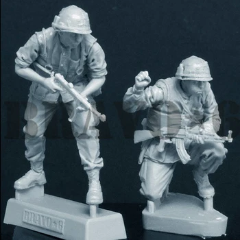 1/35, USMC Colț, 2 persoane, Rasina Model Soldat GK, temă Militară de-al doilea Război Mondial, Neasamblate și nevopsite kit