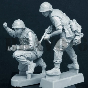 1/35, USMC Colț, 2 persoane, Rasina Model Soldat GK, temă Militară de-al doilea Război Mondial, Neasamblate și nevopsite kit