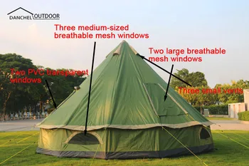 DANCHEL Impermeabil în aer liber Backpacking Mongolia yurt 300D Oxford India Cort de Camping Cort de Familie Cort turistice cort Mare, Cort