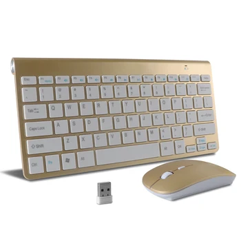 Wireless Keyboard & Mouse-ul Setat Tastatura Mouse Combo Ultra Slim Jocuri Keybord Mouse-ul Kit Pentru PC, Laptop, Desktop TV Rechizite de Birou