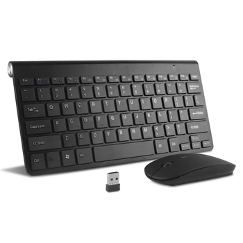 Wireless Keyboard & Mouse-ul Setat Tastatura Mouse Combo Ultra Slim Jocuri Keybord Mouse-ul Kit Pentru PC, Laptop, Desktop TV Rechizite de Birou