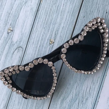 ZAOLIHU Forma de Inima Minunat ochelari de Soare pentru Femei de Dimensiuni Mari de sex Feminin de Ochelari de Soare UV400 lucrate Manual cu Diamante Ochelari de Gafas de sol
