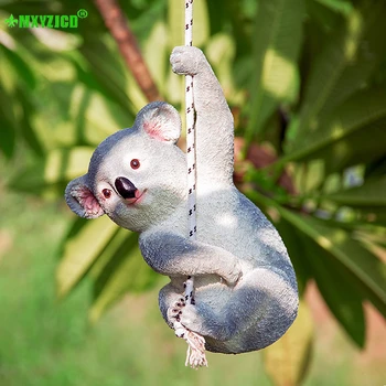 Grădină Koala Rășină Agățat Ornamente Animal Curte De Sculptură Simulare Panda Decoratiuni Acasă Mobilier De Balcon