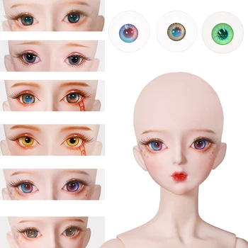 BJD Ocular 14mm material de Sticlă Verde ochi Albaștri potrivit pentru DBS 1/3 DF papusa Accesorii CA papusa SD păpușă fată băiat cadou jucărie