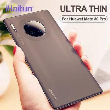 IHaitun de Lux Mată Cazul în care Telefonul Pentru Huawei Mate 30 Pro Ultra Subțire PC Hard Slim Transparent Capacul din Spate Pentru Mate 40 Pro