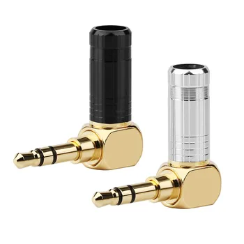 3.5 mm Audio Jack Stereo de 90 de Grade Adaptor Conector Difuzor HiFi Minijack Căști Pentru Lipit Mufa De 3,5 Masculin 3Pole Adaptor