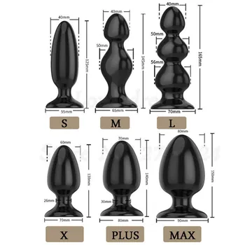6 Dimensiuni Dimensiuni Uriașe MAX Anal Plug Dilatador Erotic Anal Margele Gay Jucarii Sexuale Pentru Femei Barbati Prostata Masaj Dop de Fund, Vagin, Penis artificial